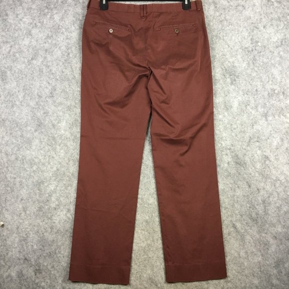 John Varvatos Pants Mens 34x30 Soho Fit Khaki Chino Red Straight Leg Canada Made - Picture 12 of 16